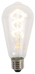 Set van 5 E27 LED lamp spiraal filament ST64 5W 400 lm 2200K