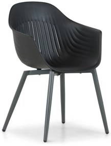 Tuinstoel Kunststof Grijs-antraciet Lifestyle Garden Furniture Lissabon