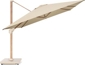 Platinum Challenger zweefparasol 4x3m T1 premium (excl. voet) teak look frame/Champagne