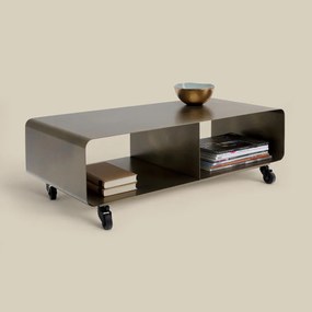 Tv-meubel Op Wielen Brons - 90x42x30cm.