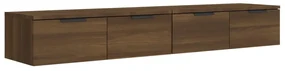 vidaXL Wandkasten 2 st 68x30x20 cm bewerkt hout bruineikenkleurig
