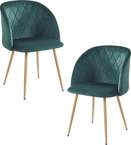 Set 2 Velt Fluwelen Stoelen