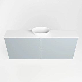 Mondiaz Fowy toiletmeubel 120cm clay met witte waskom midden en kraangat