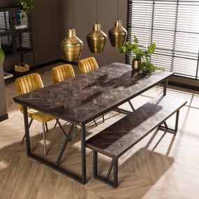 Teakhouten Eettafel Versailles - 200 X 100cm.