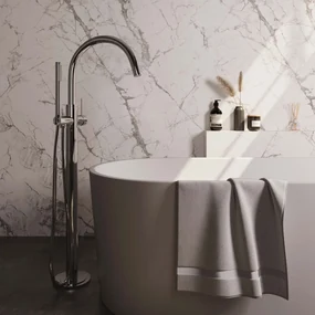 Brauer Chrome Edition vrijstaande badmengkraan met staafhanddouche chroom