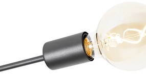 Design plafondlamp zwart 4-lichts - Facile Design E27 Binnenverlichting Lamp