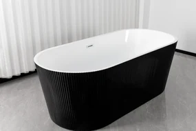 Badstuber Reno vrijstaand bad 170x75x58cm zwart/wit