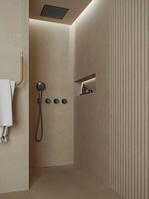 Saniclear Plus inbouw regendouche met inbouw douchekop 30x30cm en 2 standen handdouche verouderd ijzer - gunmetal
