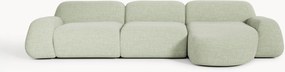Modulaire bouclé hoekbank Wolke (4-zits)
