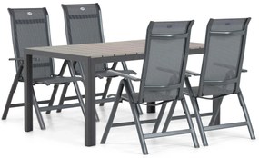 Tuinset 4 personen 155 cm Aluminium/textileen Grijs Hartman Alice/Young