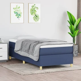 vidaXL Boxspring Bedframe Blauw 100x200 cm Stof
