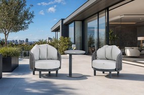 Bistroset 2 personen  Aluminium/Rope Grijs Santika Furniture Santika