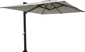 Garden Impressions Hawaii Emperor zweefparasol 300x400 cm – zand met carbon black frame