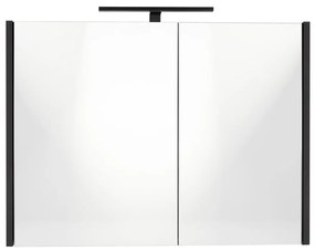 Best Design Happy spiegelkast met verlichting 80x60cm zwart mat