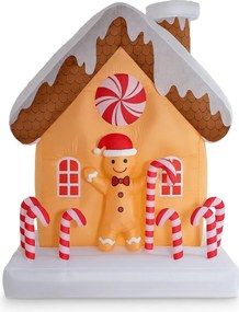 Opblaasbaar huis peperkoek - 180 x 145 cm - Kerst decoratie