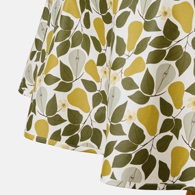 Rond tafelkleed met print, van soepel gecoat katoen, VINTAGE PEAR