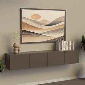 Hangend Tv-meubel Taupe 194 Cm - 194x35.5x35cm.