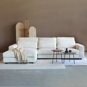 PEPP Interiors Lech Hoekbank Creme Ribstof