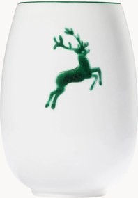 Handgemaakte vaas Grüner Hirsch, H 15 cm