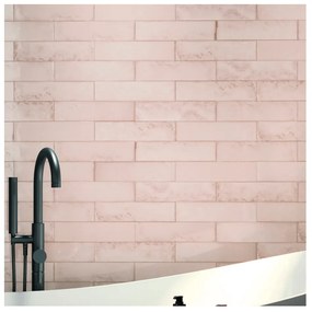 Wandtegel 7,5x30 Cm Cifre Drop Pink Glans RBT150