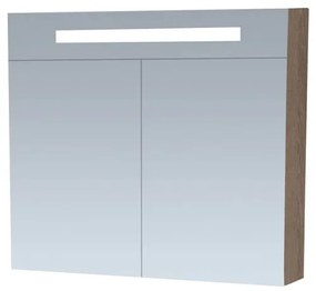 Sanituba Spiegelkast Double Face 80cm Donker eiken