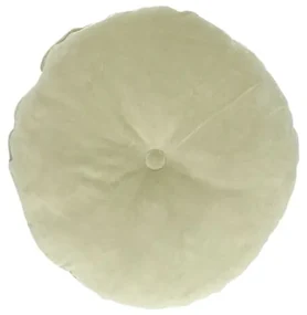 Velours kussen, bio-katoen, celadon, rond