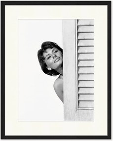Ingelijste foto Sophia Loren, handgemaakt