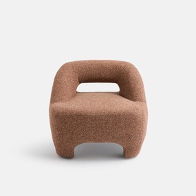 Compacte gestoffeerde fauteuil, bekleed met gestructureerde stof, INAGA