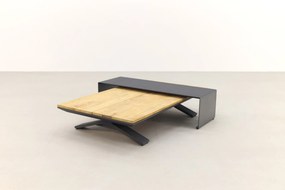 Suns Stockholm loungeset - Antraciet/teak - Light anthracite