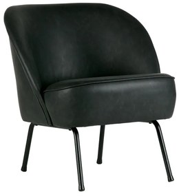 BePureHome Vogue Fauteuil Zwart Leer
