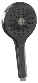 Brauer Gunmetal Carving thermostatische douchekraan met glijstang en 3 standen handdouche gunmetal geborsteld PVD