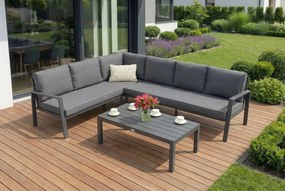 Zakintos Corner 5 antraciet aluminium kit Tuinpunt