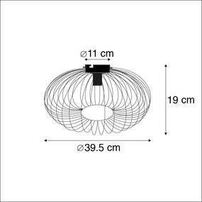 Design ronde plafondlamp roestbruin - Johanna Design E27 Binnenverlichting Lamp