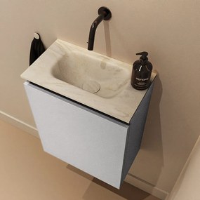 Mondiaz Ture DLux toiletmeubel 40cm plata met wastafel ostra midden zonder kraangat