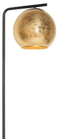 Design vloerlamp zwart met goud glas - Bert Design E27 Binnenverlichting Lamp