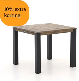 + 10% kassakorting | Tuin eettafel ROUGH | Vierkant | Tuintafel Teakhout | 90x90cm | 4 personen | Kees Smit Tuinmeubelen