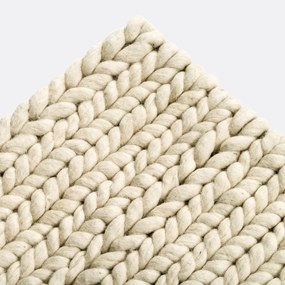 Wollen vloerkleed, Diano, tricot effect