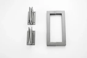 Saniclear Modern Iron douchecabine 100x80 met 80cm deur verouderd ijzer - gunmetal