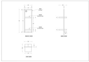 Industriële Wandplank Shelfie D - 25cm X 75cm