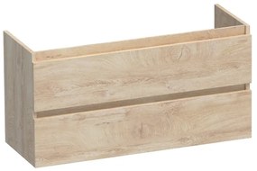 BRAUER Solution Small Wastafelonderkast - 100x39x50cm - 2 softclose greeploze lades - 1 sifonuitsparing - MFC - sahara 1955