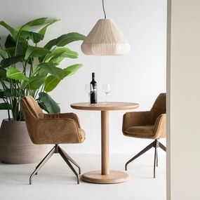 Bistro Eettafel Rond Eiken - 70 X 70cm.