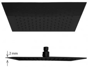 Best-Design RVS Nero Brause 300 regendouche vierkant mat zwart