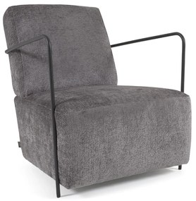 Kave Home Gamer Moderne Fauteuil Grijs Chenille