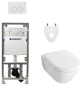 Villeroy & Boch Subway 2.0 DirectFlush Toiletset - geberit reservoir - softclose - bedieningsplaat sigma20 - wit 0701131/ga26028/sw53743/SW729014/SW1182666