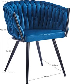 Widny Zwart Fluwelen Stoel