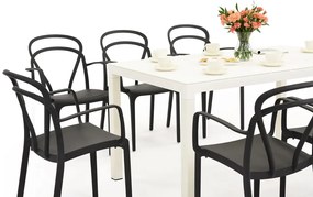 King/Vague wit en antraciet tuinmeubelset voor 8 personen Bica
