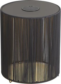 Moderne buiten tafellamp donker grijs incl. LED oplaadbaar en solar IP54 - Rope