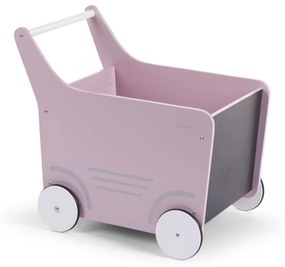 CHILDHOME Poppenwagen hout roze
