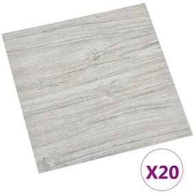 vidaXL Vloerplanken 20 st zelfklevend 1,86 m² PVC lichtgrijs