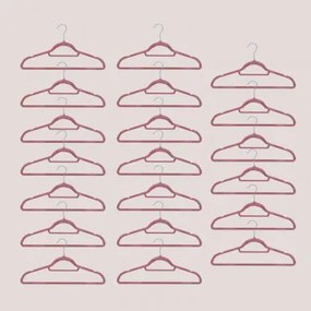 Set van 20 kledinghangers Palou Terracotta Mousse - Sklum